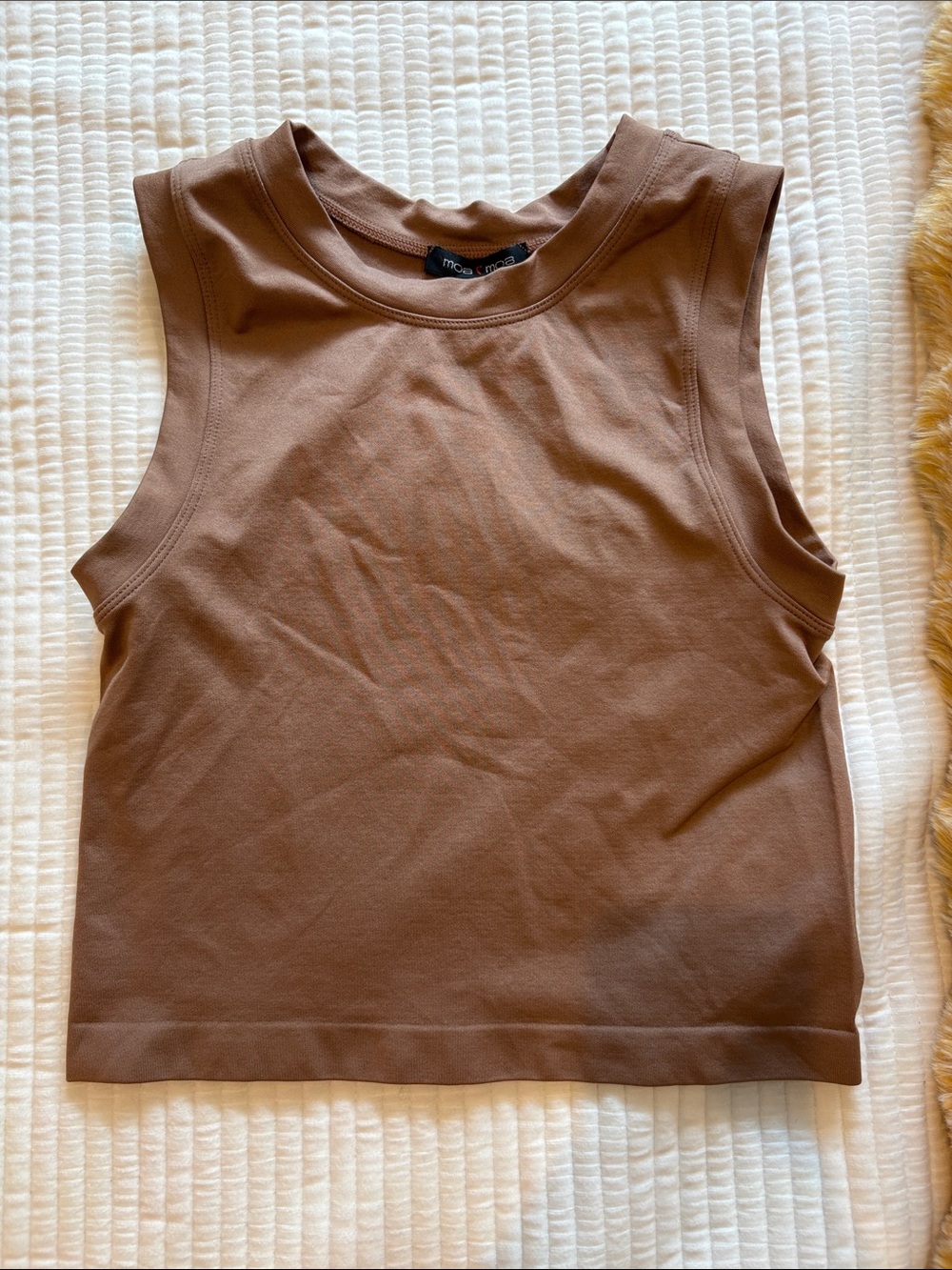 Moa Moa Chestnut Brown Cropped Tank Top
